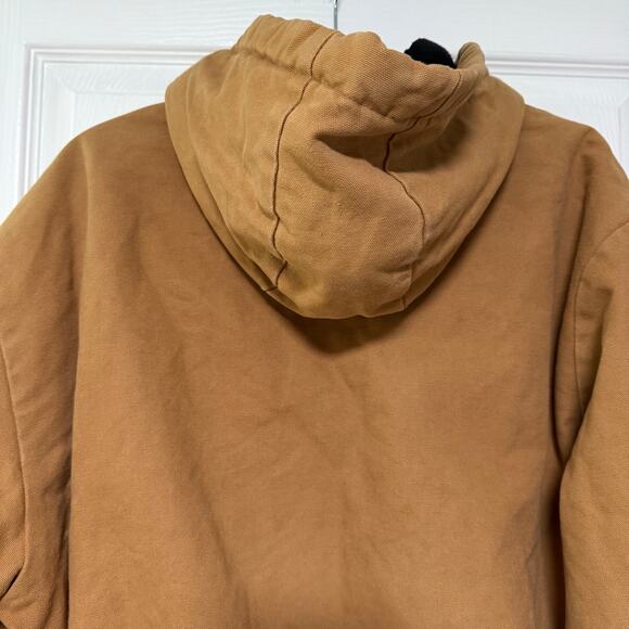 Polar King by Key Men's Tan Canvas Full Zip Hooded Lined Jacket Size Large - Picture 12 of 16
